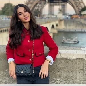 ZARA NEW TEXTURED JACKET WITH POCKETS BURGUNDY SIZE Xxl REF. 8236/795